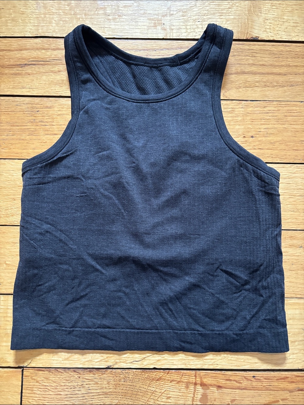 lululemon athletica Black Ribbed Scoop Tank